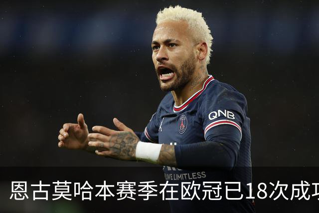 恩古莫哈本赛季在欧冠已18次成功过人，比阿森纳和曼联全队都多